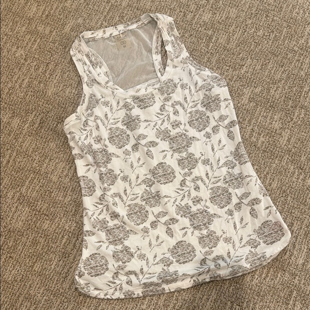 Floral Gray Tank Top